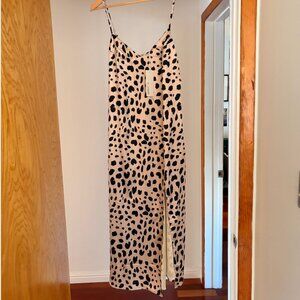 E.SSUE Cheetah Print Midi Slip Dress M NWT